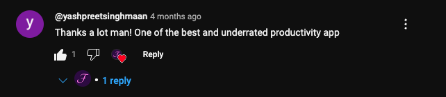 Thanks a lot man! One of the best and underrated productivity app